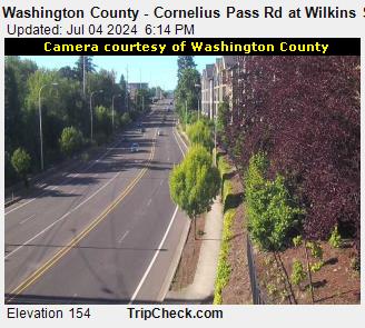 Traffic Cam Washington County - Cornelius Pass Rd at Wilkins St